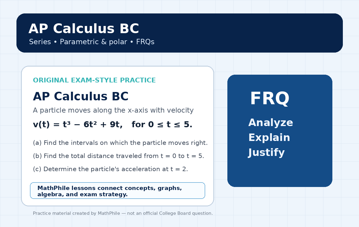 AP Calculus BC tutoring illustration with calculus graphs and series symbols