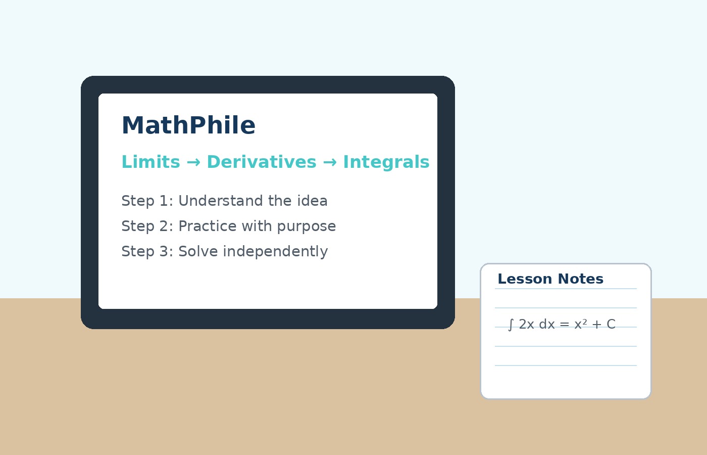 Online mathematics tutoring lesson setup